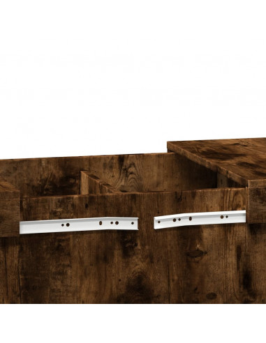 Tavolino da Salotto Rovere Fumo 100x55x40 cm Legno Multistrato