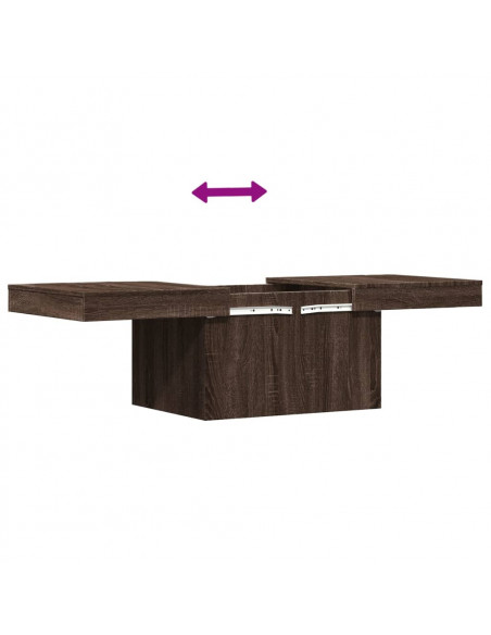 Tavolino Salotto Rovere Marrone 100x55x40 cm Legno Multistrato