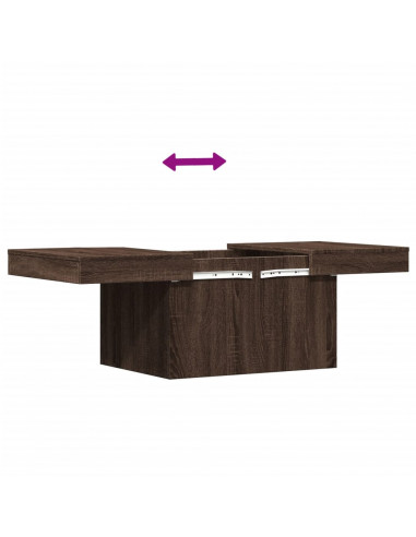 Tavolino Salotto Rovere Marrone 80x55x40 cm Legno Multistrato