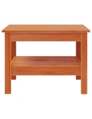 Tavolino da Salotto Marrone Cera 55x55x40cm Legno Massello Pino