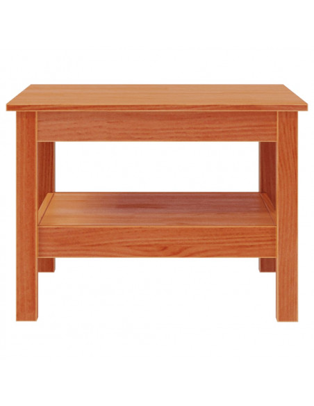 Tavolino da Salotto Marrone Cera 55x55x40cm Legno Massello Pino