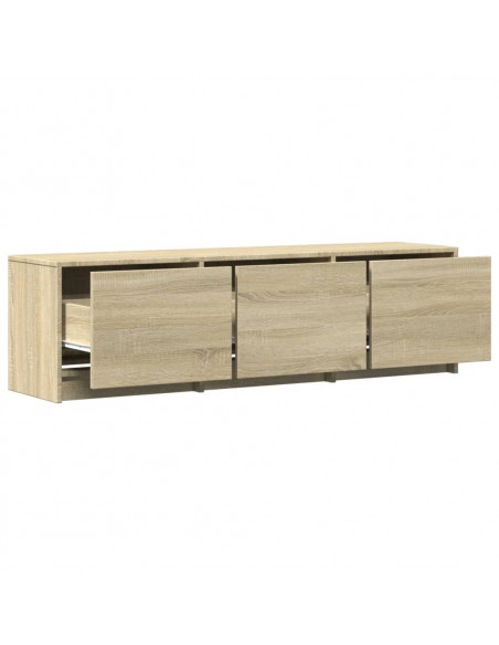 Mobile Porta TV con LED Rovere Sonoma 140x34x40cm in Truciolato