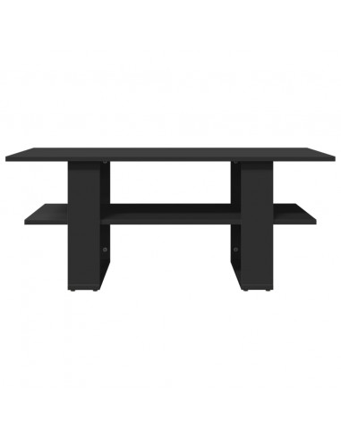 Tavolino da Salotto Nero 102x55x42 cm in Legno Multistrato