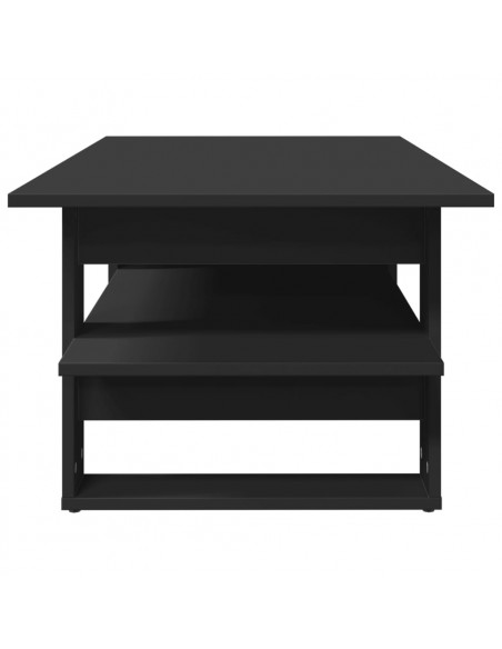 Tavolino da Salotto Nero 102x55x42 cm in Legno Multistrato