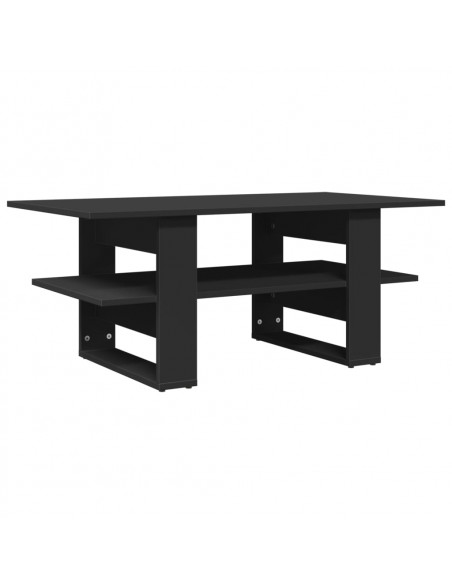 Tavolino da Salotto Nero 102x55x42 cm in Legno Multistrato