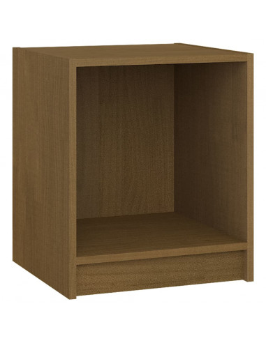 Comodino Marrone Miele 35,5x33,5x41,5 cm in Legno di Pino