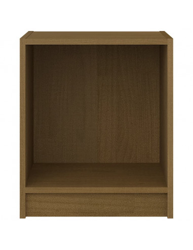 Comodino Marrone Miele 35,5x33,5x41,5 cm in Legno di Pino
