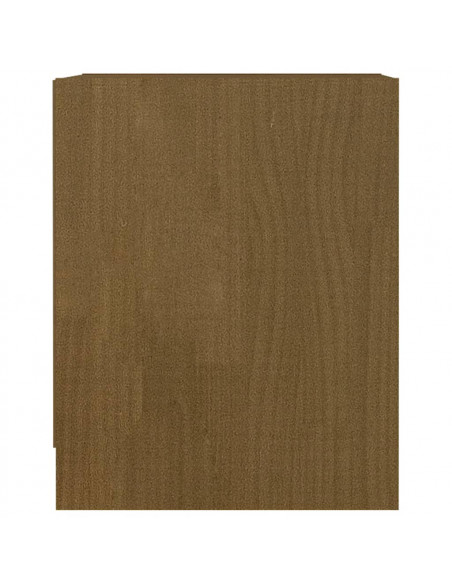 Comodino Marrone Miele 35,5x33,5x41,5 cm in Legno di Pino