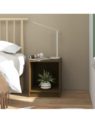 Comodini Marrone Miele 2 pz 35,5x33,5x41,5 cm in Legno di Pino