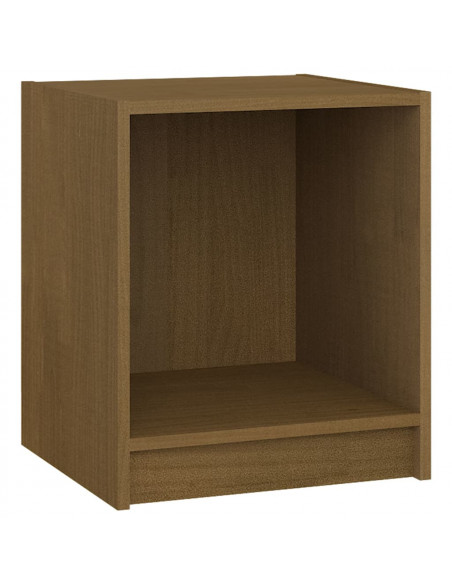 Comodini Marrone Miele 2 pz 35,5x33,5x41,5 cm in Legno di Pino