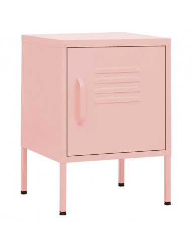 Comodini 2 pz Rosa 35x35x51 cm in Acciaio