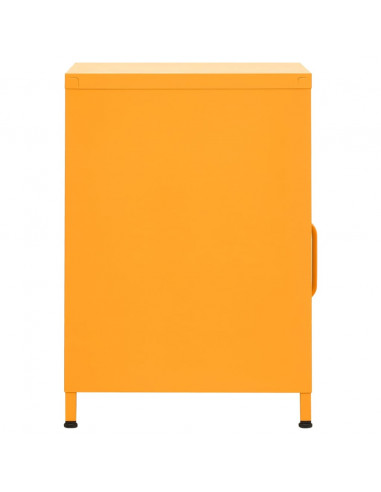 Comodini 2 pz Giallo Senape 35x35x51 cm in Acciaio