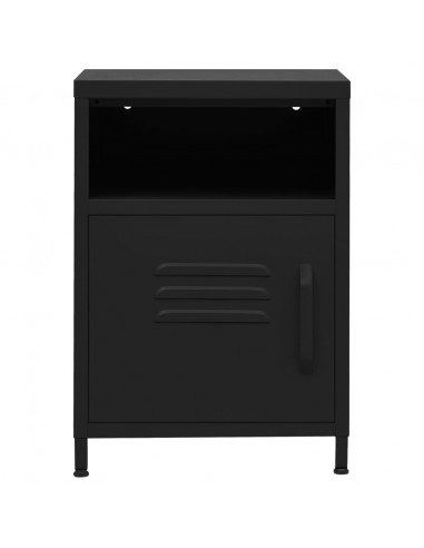 Comodini 2 pz Neri 35x35x51 cm in Acciaio