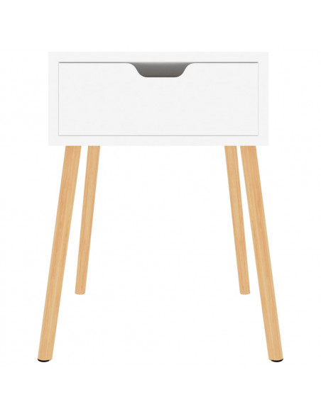 Comodini 2 pz Bianchi 40x40x56 cm in Legno Multistrato