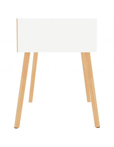 Comodini 2 pz Bianchi 40x40x56 cm in Legno Multistrato