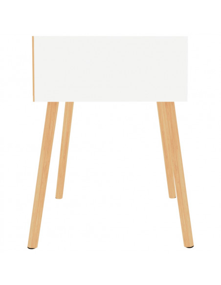 Comodini 2 pz Bianchi 40x40x56 cm in Legno Multistrato