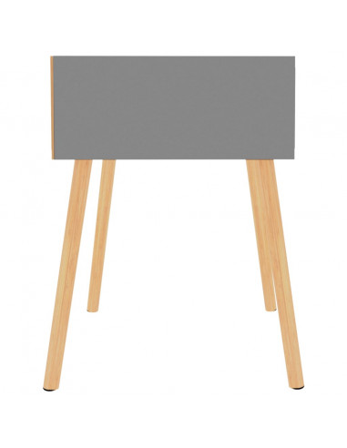 Comodini 2 pz Grigi 40x40x56 cm in Legno Multistrato