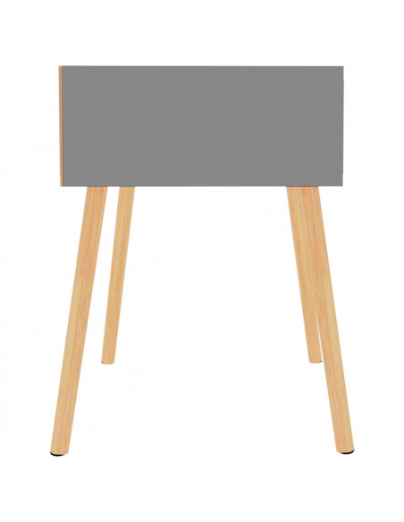 Comodini 2 pz Grigi 40x40x56 cm in Legno Multistrato