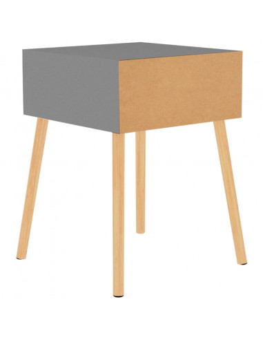 Comodini 2 pz Grigi 40x40x56 cm in Legno Multistrato