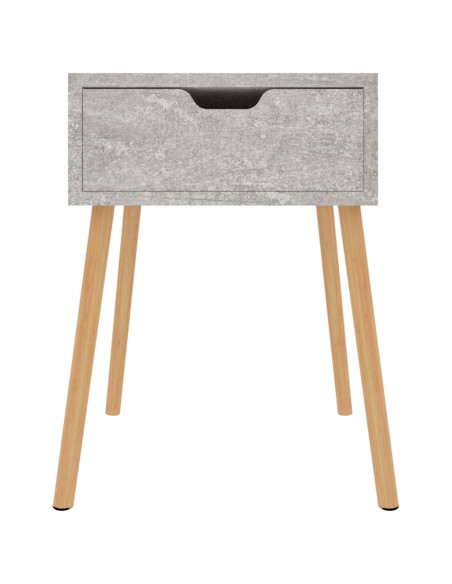 Comodino Grigio Cemento 40x40x56 cm in Legno Multistrato