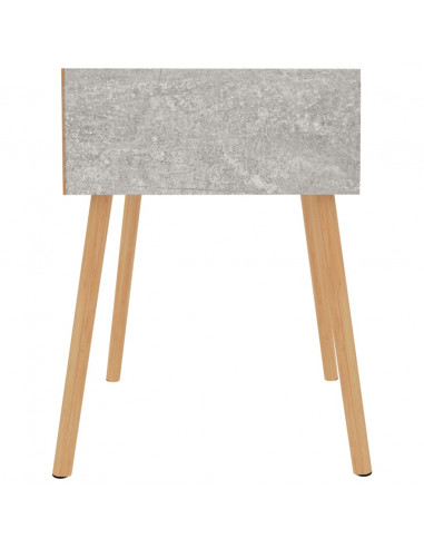 Comodino Grigio Cemento 40x40x56 cm in Legno Multistrato