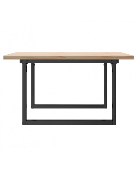 Tavolino Salotto Telaio a O 90x90x45,5cm Massello Pino e Ghisa