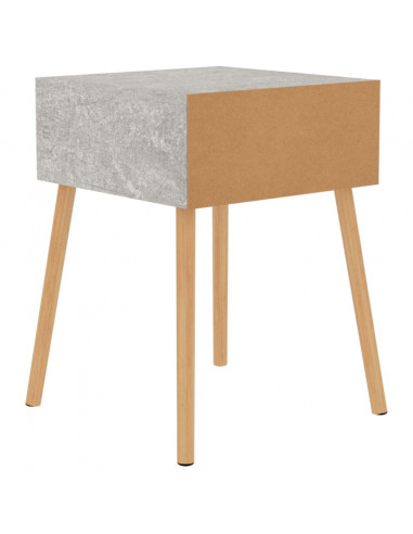 Comodino Grigio Cemento 40x40x56 cm in Legno Multistrato