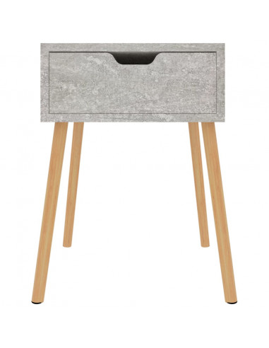 Comodini 2pz Grigio Cemento 40x40x56 cm in Legno Multistrato