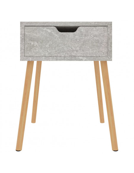 Comodini 2pz Grigio Cemento 40x40x56 cm in Legno Multistrato