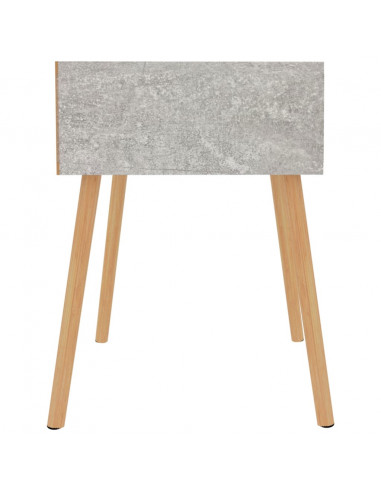 Comodini 2pz Grigio Cemento 40x40x56 cm in Legno Multistrato