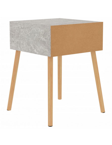 Comodini 2pz Grigio Cemento 40x40x56 cm in Legno Multistrato