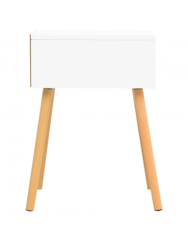 Comodino Bianco e Rovere Sonoma 40x40x56cm in Legno Multistrato