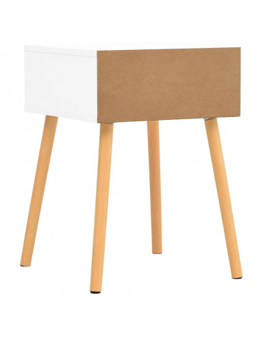 Comodino Bianco e Rovere Sonoma 40x40x56cm in Legno Multistrato