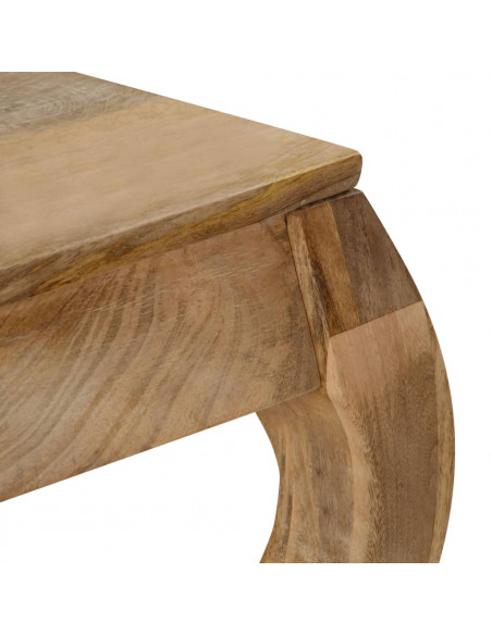 Tavolino da Salotto in Legno Massello di Mango 80x80x40cm