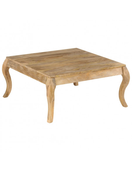 Tavolino da Salotto in Legno Massello di Mango 80x80x40cm