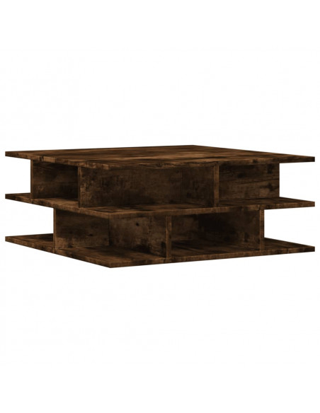 Tavolino da Salotto Rovere Fumo 70x70x29 cm Legno Multistrato