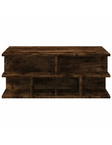 Tavolino da Salotto Rovere Fumo 70x70x29 cm Legno Multistrato