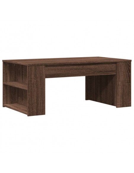 Tavolino Salotto Rovere Marrone 102x55x42 cm Legno Multistrato