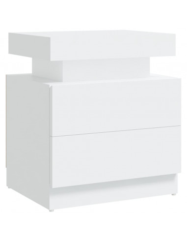 Comodino Bianco 45x35x52 cm in Legno Multistrato