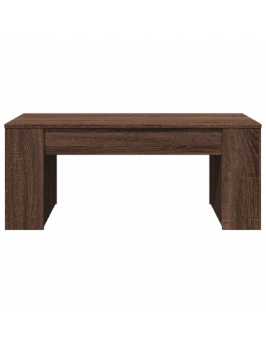Tavolino Salotto Rovere Marrone 102x55x42 cm Legno Multistrato