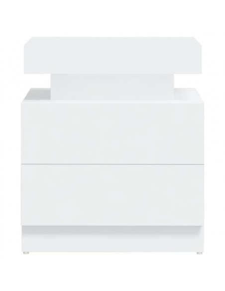 Comodino Bianco 45x35x52 cm in Legno Multistrato