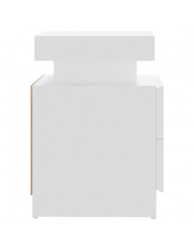 Comodino Bianco 45x35x52 cm in Legno Multistrato