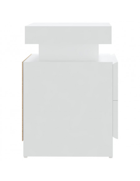 Comodino Bianco 45x35x52 cm in Legno Multistrato