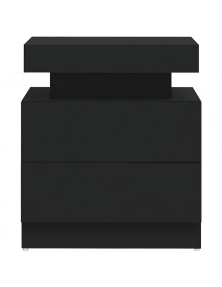 Comodino Nero 45x35x52 cm in Legno Multistrato