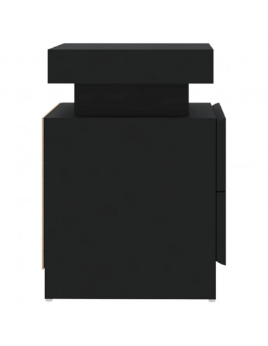 Comodino Nero 45x35x52 cm in Legno Multistrato