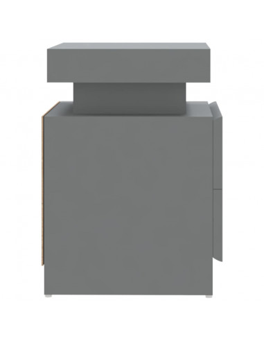 Comodino Grigio 45x35x52 cm in Legno Multistrato