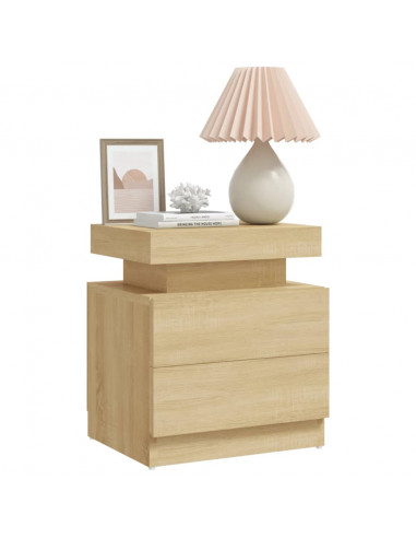 Comodino Rovere Sonoma 45x35x52 cm in Legno Multistrato