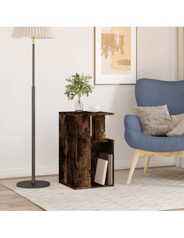 Tavolino Rovere Fumo 35x35x60 cm in Legno Multistrato