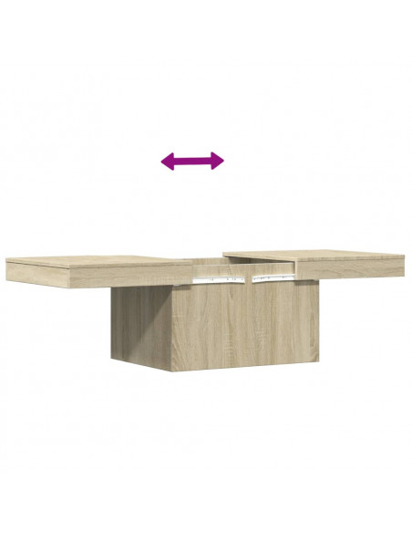 Tavolino da Salotto Rovere Sonoma 100x55x40cm Legno Multistrato