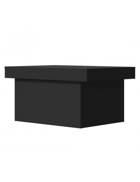 Tavolino da Salotto Nero 80x55x40 cm in Legno Multistrato